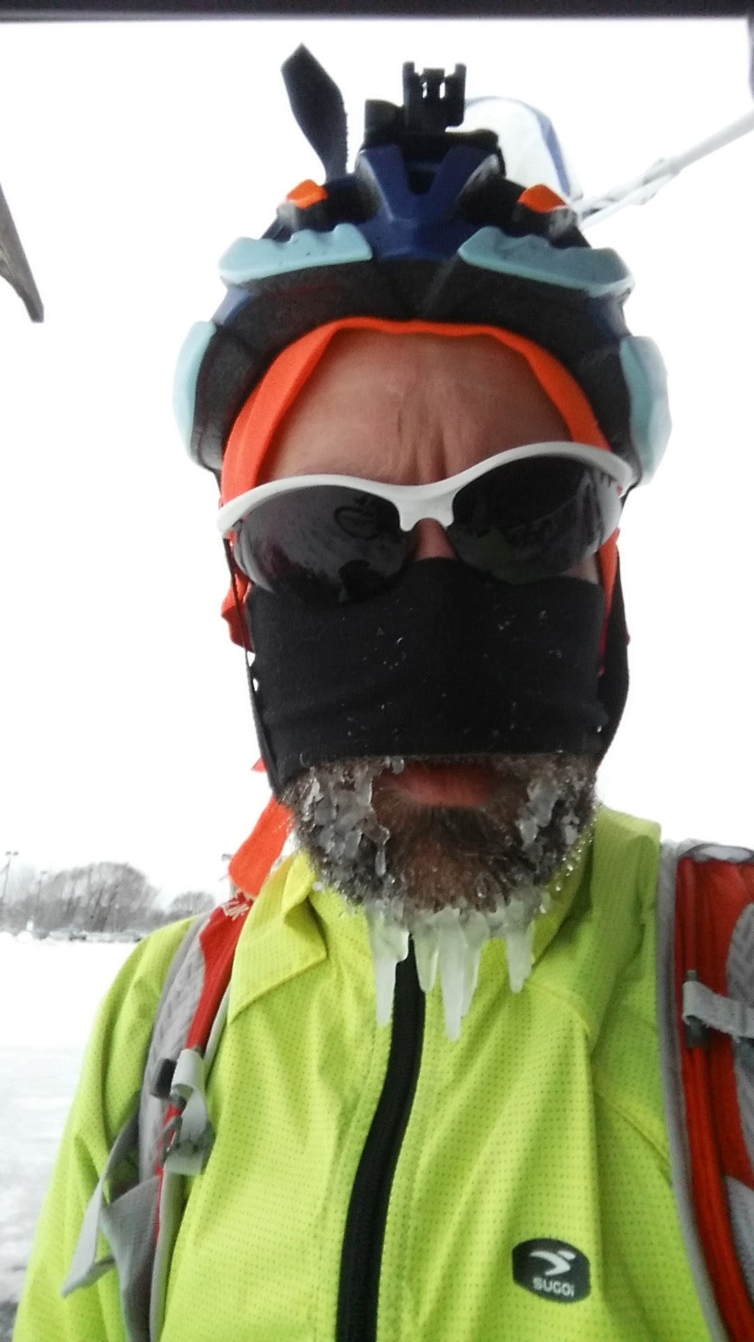 Mid-ride ice beard today 12/28 finishing out the Festive 500 with a 79 miler on the mtb and fat bike.